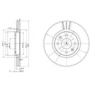 Тормозной диск DELPHI BG2448