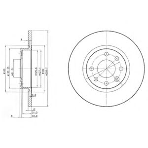 Тормозной диск DELPHI BG2496