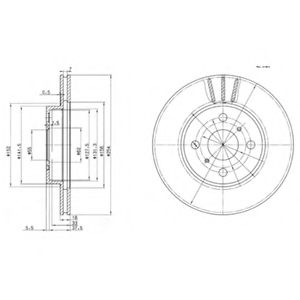 Тормозной диск DELPHI BG3414