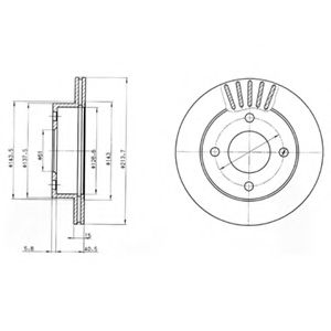 Тормозной диск DELPHI BG3548