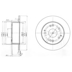 Тормозной диск DELPHI BG3745