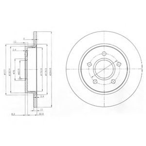 Тормозной диск DELPHI BG3896