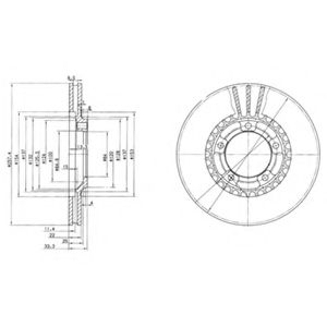 Тормозной диск DELPHI BG4036