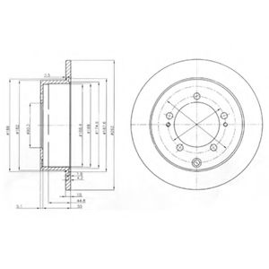 Тормозной диск DELPHI BG4037