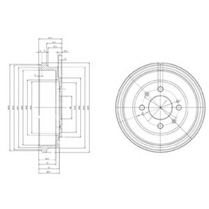 Тормозной барабан DELPHI BF280