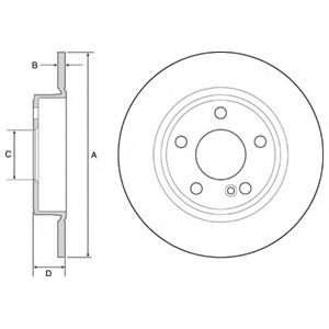 Тормозной диск DELPHI BG4555C