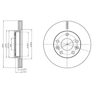 Тормозной диск DELPHI BG4455C