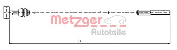 Трос, стояночная тормозная система METZGER 10.8226
