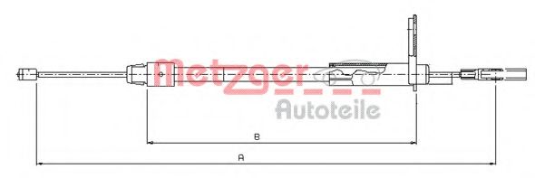 Трос, стояночная тормозная система METZGER 109327