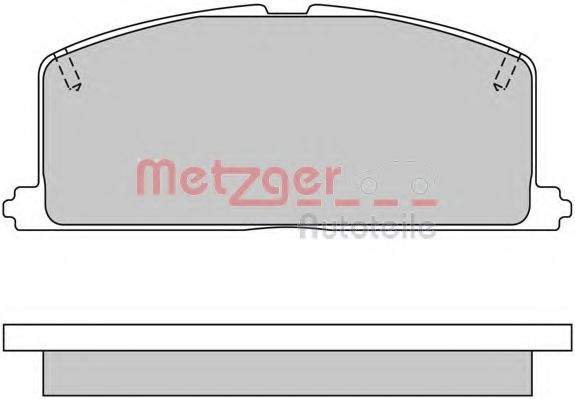 Комплект тормозных колодок, дисковый тормоз METZGER 1170327