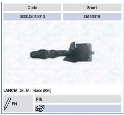 Выключатель на колонке рулевого управления MAGNETI MARELLI 43019