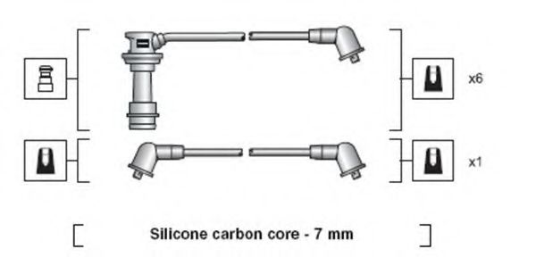 Комплект проводов зажигания MAGNETI MARELLI 941318111095
