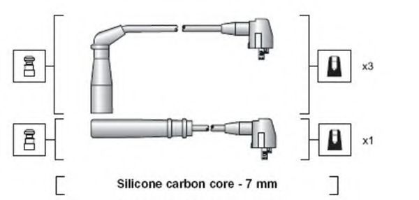 Комплект проводов зажигания MAGNETI MARELLI 941318111187