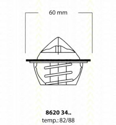 Термостат, охлаждающая жидкость TRISCAN 8620 3482