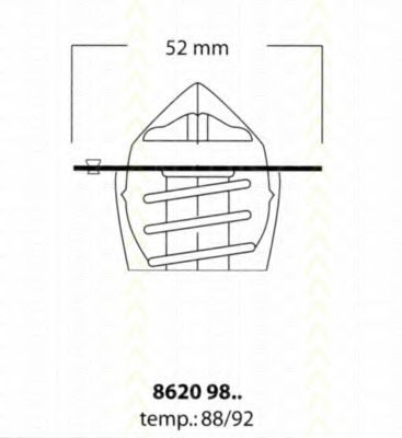 Термостат, охлаждающая жидкость TRISCAN 8620 9892