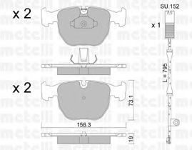 Комплект тормозных колодок, дисковый тормоз METELLI 22-0559-1K