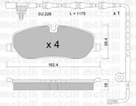 Комплект тормозных колодок, дисковый тормоз METELLI 22-0693-0K