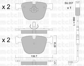 Комплект тормозных колодок, дисковый тормоз METELLI 22-0773-1K