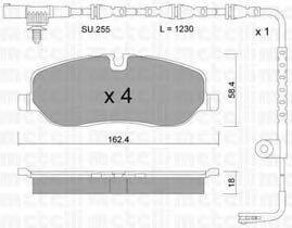 Комплект тормозных колодок, дисковый тормоз METELLI 22-0693-2K