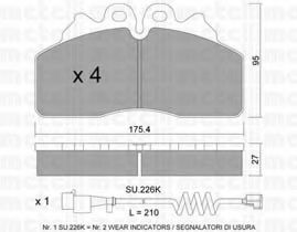 Комплект тормозных колодок, дисковый тормоз METELLI 22-0850-0K