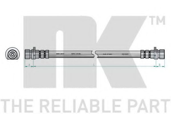 Тормозной шланг NK 852671
