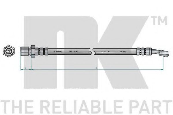 Тормозной шланг NK 855002