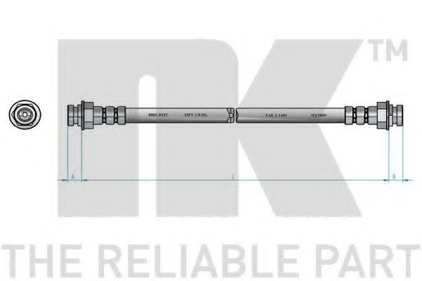 Тормозной шланг NK 859306