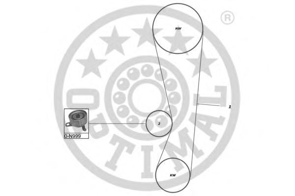Комплект ремня ГРМ OPTIMAL R1263