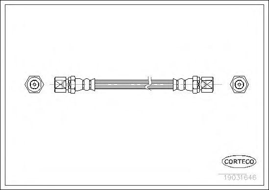 Тормозной шланг CORTECO 19031646