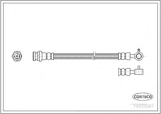 Тормозной шланг CORTECO 19035067
