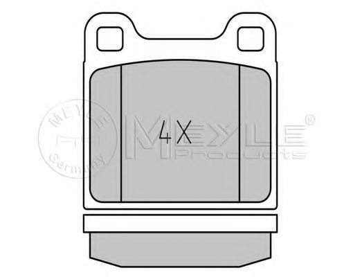 Комплект тормозных колодок, дисковый тормоз MEYLE 025 202 2815