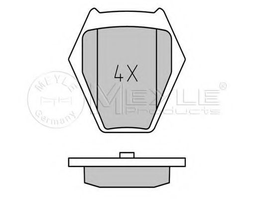 Комплект тормозных колодок, дисковый тормоз MEYLE 23280