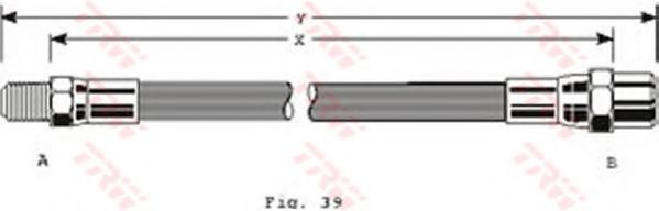 Тормозной шланг TRW PHB205