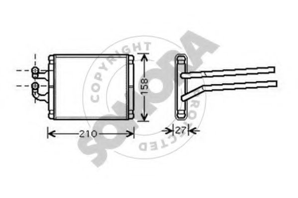 Теплообменник, отопление салона SOMORA 110050