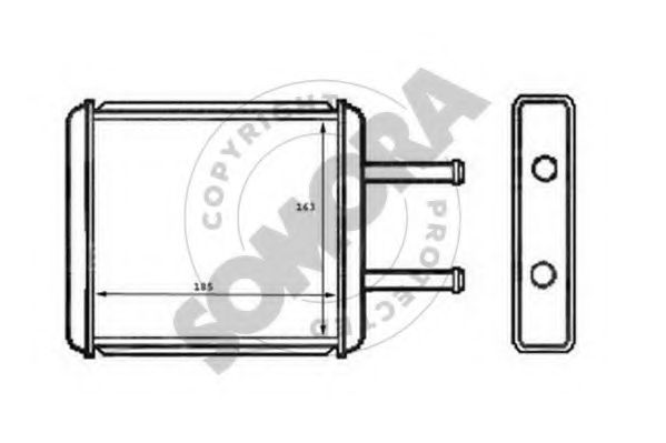 Теплообменник, отопление салона SOMORA 115050A