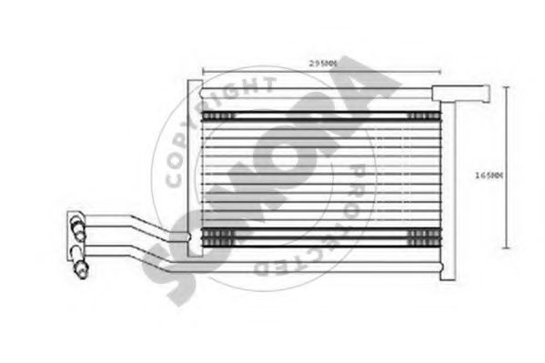 масляный радиатор, двигательное масло SOMORA 041266A