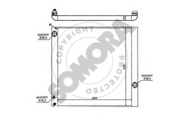 Радиатор, охлаждение двигателя SOMORA 152340B