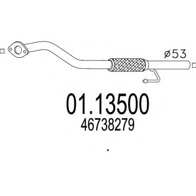 Труба выхлопного газа MTS 01.13500