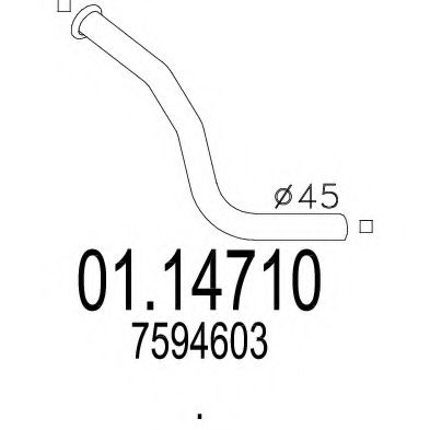 Труба выхлопного газа MTS 01.14710