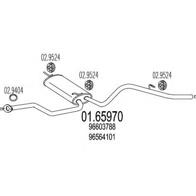 Глушитель выхлопных газов конечный MTS 01.65970