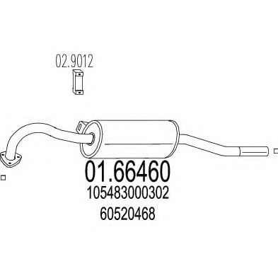 Глушитель выхлопных газов конечный TIMAX 230024