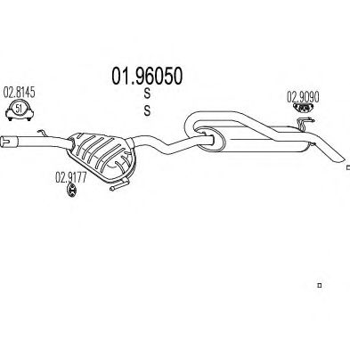 Глушитель выхлопных газов конечный TIMAX 260621