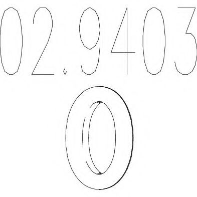 Уплотнительное кольцо, труба выхлопного газа MTS 02.9403