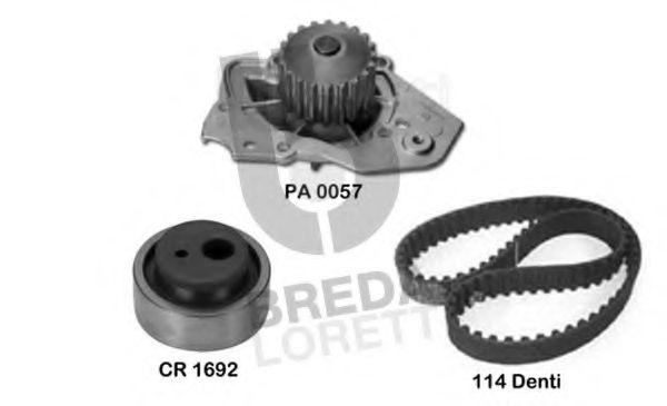 Водяной насос + комплект зубчатого ремня BREDA  LORETT KPA0103C