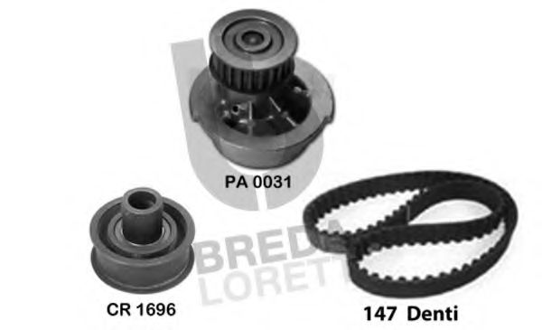 Водяной насос + комплект зубчатого ремня BREDA  LORETT KPA0139A