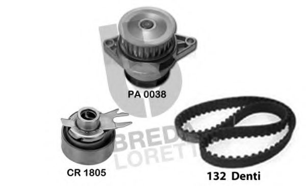 Водяной насос + комплект зубчатого ремня BREDA  LORETT KPA0142A