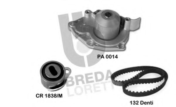 Водяной насос + комплект зубчатого ремня BREDA  LORETT KPA0803A