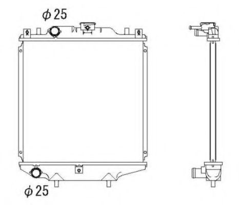 Радиатор, охлаждение двигателя NRF 507643