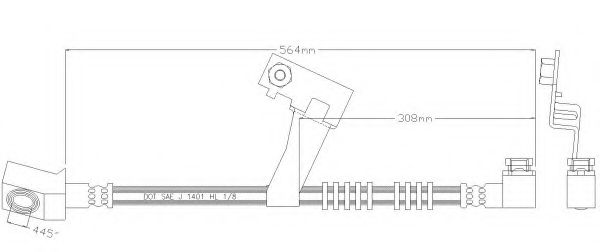 Тормозной шланг REMKAFLEX 5064