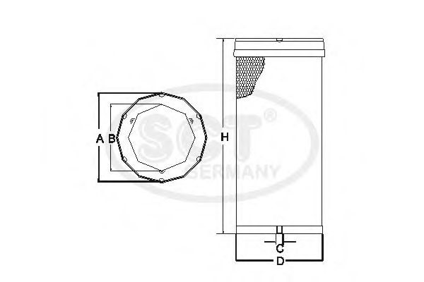 Фильтр добавочного воздуха SCT Germany SW 3878